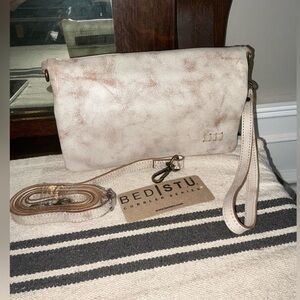 NWT Bed Stu Leather Cadence Wallet Wristlet Crossbody Nectar Lux MSRP $175